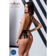 Комплект білизни INDRA SET OpenBra black XXL/XXXL - Passion Exclusive: стрінги, портупея з бахромою-3