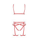 Комплект білизни MAGALI SET OpenBra red S/M - Passion Exclusive: стрепи: ліф, трусики і пояс-4