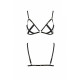 Відкритий бюстгальтер-стрепи NICKY BRA black L/XL - Passion Exclusive-4