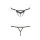 Відверті трусики-стрепи з мереживом Passion Exclusive SOLON THONG XXL/XXXL black-2