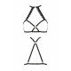 Портупея зі стреп з мереживом LORRY BRA black L/XL - Passion Exclusive-4