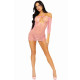 Leg Avenue Heart net mini dress OS Pink-7