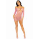 Leg Avenue Heart net mini dress OS Pink-4