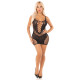 Сукня Leg Avenue Lace and Net Mini Dress with Dual Strap One Size, Black-4