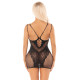 Сукня Leg Avenue Lace and Net Mini Dress with Dual Strap One Size, Black-1