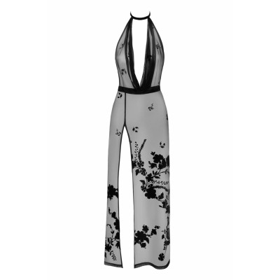 Сукня Noir Handmade F312 Divinity long flocked mesh dress with open back - M