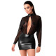 Сукня Noir Handmade F348 Powerwetlook and tulle dress - 6XL-1