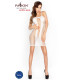 Бодістокінг Passion BS027 white, сукня-сітка на бретелях, дуже відверта-1