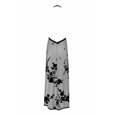 Сукня Noir Handmade F312 Divinity long flocked mesh dress with open back - L