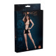 Відверта мінісукня Moonlight Model 18 Black, зі вставками із великої сітки-2