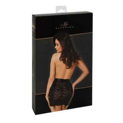 Спідниця Noir Handmade F341 Powerwetlook and lace skirt - XXL