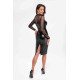 Сукня Noir Handmade F310 Sublime wetlook and flocked mesh midi dress - 3XL-1