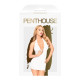 Мінісукня з відкритою спиною та стрінгами Penthouse - Earth-Shaker White L/XL-2