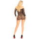 Сукня-сітка з сердечками Leg Avenue Heart net mini dress Black, зав'язки, відкриті плечі, One Size-4