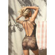 Leg Avenue Strappy Lace mini dress OS Black-10