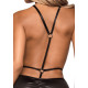 Leg Avenue Wet look open cup mini dress Black O/S-4