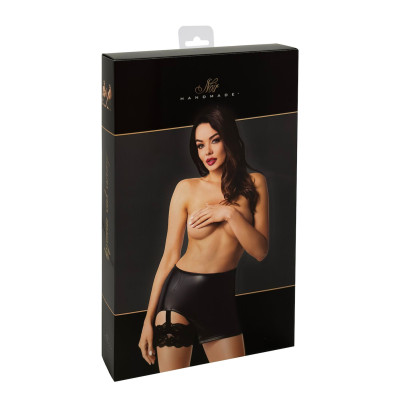 Спідниця Noir Handmade F345 Powerwetlook skirt with garter - 3XL