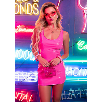 Сукня Leg Avenue Pink vinyl mini dress L