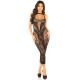 Сукня Leg Avenue Rhinestone Lace and Net Bodycon Dress One Size, Black-4