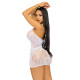 Leg Avenue Rhinestone halter mini dress OS White-2