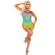 Сукня Leg Avenue Seamless Ombre Faux Lace Up Mini Dress One Size Ocean-3