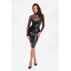 Сукня Noir Handmade F310 Sublime wetlook and flocked mesh midi dress - S-2