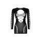 Leg Avenue Long sleeve cut out mini dress Black O/S-4