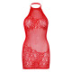 Leg Avenue Rhinestone halter mini dress OS Red-10