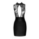 Сукня Noir Handmade F241 Short dress with powerwetlook skirt and tulle top - XL-4