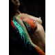 Зелена воскова свічка Art of Sex size M 15 см низькотемпературна, люмінесцентна-3