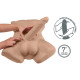 Торс з фалоімітатором на присосці SilexD Apollo L Male Torso Caramel-5