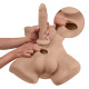 Торс з фалоімітатором на присосці SilexD Apollo L Male Torso Caramel-3
