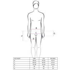 Прозорі чоловічі шортики Passion 025 SHORT black XXL/XXXL
