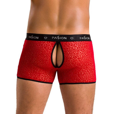 Чоловічі прозорі боксери Passion Short 046 Parker XXL/XXXL Red, сітка, під леопард Чоловічі прозорі боксери Passion Short 046 Parker XXL/XXXL Red, сітка, під леопард