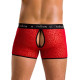 Чоловічі прозорі боксери Passion Short 046 Parker XXL/XXXL Red, сітка, під леопард-1