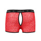 Чоловічі прозорі боксери Passion Short 046 Parker XXL/XXXL Red, сітка, під леопард-5