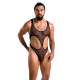 Чоловіче сітчасте боді Passion 040 Leon S/M Black, сітка, резинки-2