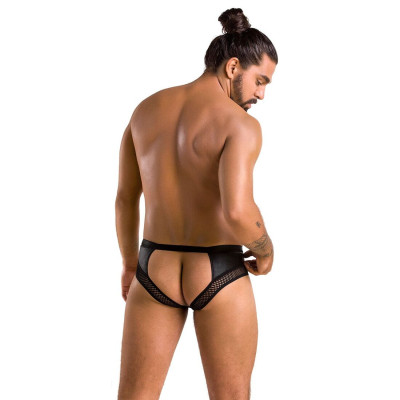Чоловічі труси з ланцюжком Passion 030 Slip Tom S/M Black, екошкіра, відкриті сідниці Чоловічі труси з ланцюжком Passion 030 Slip Tom S/M Black, екошкіра, відкриті сідниці