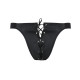 Чоловічі сліпи на шнурівці Passion 044 Slip Ben L/XL Black, екошкіра, люверси-4