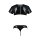 Комплект чоловічої білизни під латекс Passion 057 Set Peter L/XL Black, кроп-топ, стринги-5
