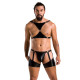 Комплект еротичної чоловічої білизни Passion 047 Set John XXL/XXXL Black, труси, портупея-2