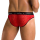 Чоловічі напівпрозорі труси Passion 031 Slip Mike S/M Red, під леопард-1