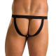 Чоловічі сліпи на шнурівці Passion 044 Slip Ben XXL/XXXL Black, екошкіра, люверси-1