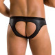 Чоловічі сліпи з вирізами Passion 041 Slip Joe XXL/XXXL Black, екошкіра, відкриті сідниці-1