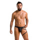 Чоловічі трусики танга з підв’язкою Passion 058 Thong Bill L/XL Black-2