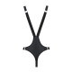 Чоловіче боді з люверсами Passion 028 Harry XXL/XXXL Black, екошкіра, на шлейках-5