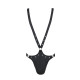 Чоловіче боді з люверсами Passion 028 Harry XXL/XXXL Black, екошкіра, на шлейках-4