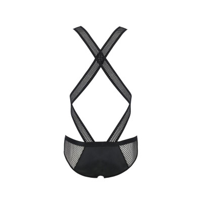Чоловіче еротичне сітчасте боді Passion 045 Victor S/M Black, екошкіра, сітка Чоловіче еротичне сітчасте боді Passion 045 Victor S/M Black, екошкіра, сітка