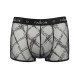Чоловічі прозорі боксери Passion 032 Short James L/XL Black, сітка-4