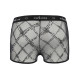 Чоловічі прозорі боксери Passion 032 Short James L/XL Black, сітка-5